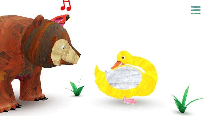 app L'orso bruno e la parata di animali di Eric Carle